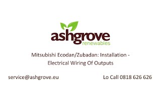 Mitsubishi EcodanZubadan Installation  Electrical Wiring Of Outputs [upl. by Aminta]