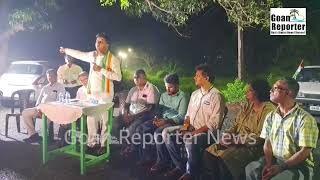 Congress North Goa Loksabha Candidate Adv Ramakhant Khalap held Corner Meeting at St Estevam [upl. by Aramanta402]