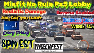 Wreckfest 24 Player No Rule Realistic Ps5 Lobby Week 15 [upl. by Bohman941]