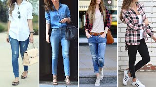 Latest jeans fashion 2022 for girl  Jeans everyday outfit ideas 2022 [upl. by Brotherson]