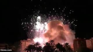 Falles Dénia 2019 Mascletà nocturna [upl. by Yssenhguahs]