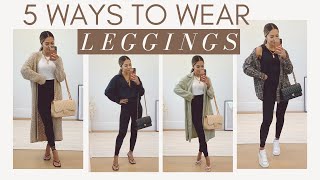 5 Ways To Wear Black Leggings [upl. by Aseretairam]