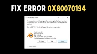 How to Fix the OneDrive 0x80070194 Error in Windows 11 [upl. by Brigida]