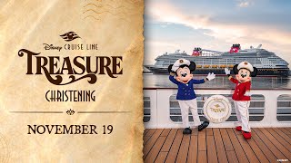 🔴 LIVE The Disney Treasure Christening  Disney Cruise Line [upl. by Senaj]