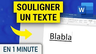 Comment souligner un texte sur Word [upl. by Eisinger]