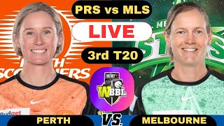 WBBL Live Perth Scorchers Women vs Melbourne Stars Women T20  PRSW vs MLSW Live WBBL 3rd Match 2024 [upl. by Leann]