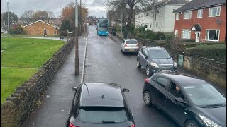 On Nettleton Road  Road blocked 2 buses stuck because wrong parking  Mirfield to Huddersfield [upl. by Ydnar832]