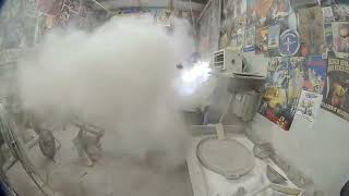 Slurry Tank Clean out  EXPLOSION with SlowMotion [upl. by Tal]