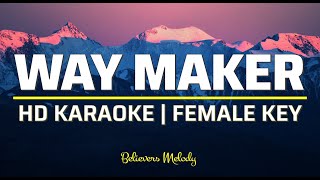 WAY MAKER  Karaoke  Female Key [upl. by Allix]