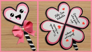 🎀😍 TARJETA PLEGABLE San Valentín corazón 😍🎀 DIY hecho a mano 💖 Valentines Day Card 💖 [upl. by Noraed]