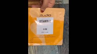 Zudio vit C sheet mask  glow skincare shamanoorremedies [upl. by Fillander143]