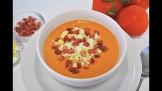 Auténtico salmorejo cordobés Receta fácil y rápida [upl. by Arrahs]