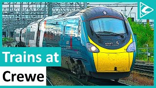 Trains at Crewe WCML 26062021 [upl. by Leahcimaj479]