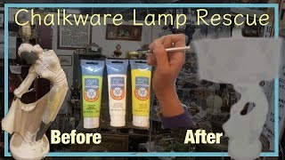 Chalkware Lamp Rehab  Buy Sell Profit  Antiques Reselling [upl. by Auka252]