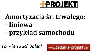 Liniowa amortyzacja środka trwałego na przykładzie samochodu na 5 lat [upl. by Avram594]