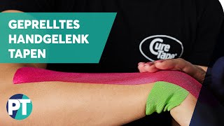 Geprelltes Handgelenk selbst tapen » Tape Anleitung » PhysioTape [upl. by Iturhs]