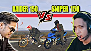 SNIPER 150 VS RAIDER 150  GTA 5 Muntik pa matalo [upl. by Enohpesrep149]