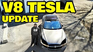 Building a V8 powered tesla WHATS TAKING SO LONG [upl. by Elicul613]