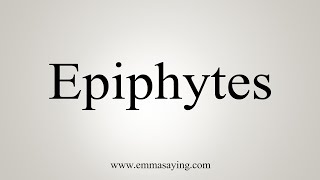 How To Say Epiphytes [upl. by Downs]