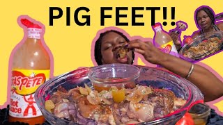 🔥STICKY SLOW COOKER PIG FEET TONIGHT ASMR W PLENTY OF TALKIN [upl. by Killigrew]