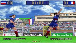 Virtua Striker 2 99  France Playthrough Ranking Mode Random Formation Mode [upl. by Eichman]