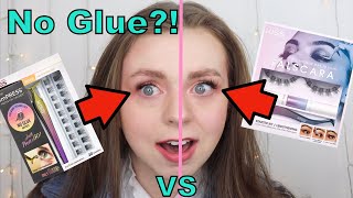 NEW imPRESS PressOn Falsies Eyelashes VS Kiss Falscara False Eyelashes  No Glue [upl. by Brenden]