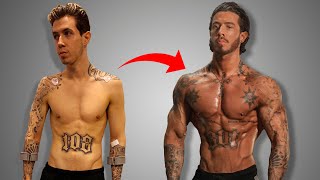 My 1 Year Body Transformation skinny to beast EMOTIONAL amp INSPIRING [upl. by Noral512]