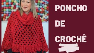 PONCHO DE CROCHÊ fácil de fazer Simone Eleoterio [upl. by Enirehtacyram]