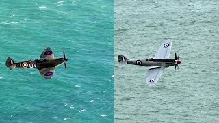 RollsRoyce Merlin Spitfire vs RollsRoyce Griffon Spitfire quot Which Sounds the Best quot [upl. by Nageam]