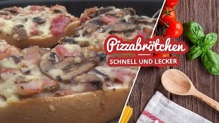 Pizzabrötchen schnell und lecker vom Grill [upl. by Ballman]