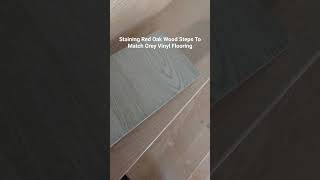 Grey Stain On Oak Wood Steps  Dustless Stair Refinishing Toronto  construction diy tips home [upl. by Fasto]