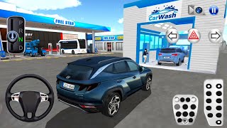 New Hyundai Genesis SUV car Wash amp Gas Station Game  3D Driving Class 2024  best Android gameplay [upl. by Adnauq]