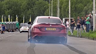 510HP Alfa Romeo Giulia Quadrifoglio  Launches Revs Accelerations [upl. by Hyatt]