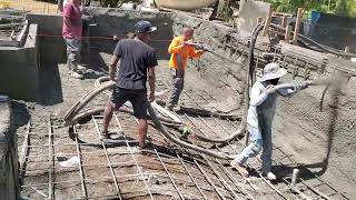 Two Nozzlemen off the Same 21 Reinert XR536 Shotcrete Pump in Kauai Hawaii Shooting New Pool Shell [upl. by Hilten88]