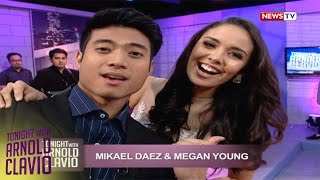 Tonight with Arnold Clavio Kulitan with reallife sweethearts Mikael Daez at Megan Young [upl. by Atinor]