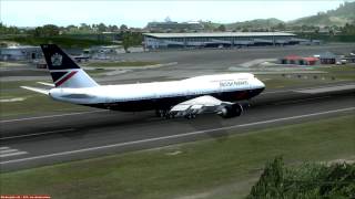 British Airways Boeing 7478 Take Off St Maarten [upl. by Erl]