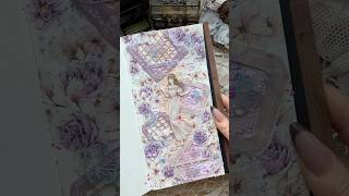 ASMR journal pastel purple🔮💜✨asmr journal journaling scrapbooking fyp diy journalwithme [upl. by Oiril]