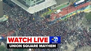 LIVE  Twitch streamers giveaway sparks mayhem in Union Square [upl. by Rie707]