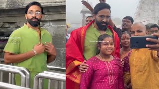 Telugu Cinema Actor Manchu Vishnu Spotted At Tirumala Temple In Kannappa Look [upl. by Walsh792]