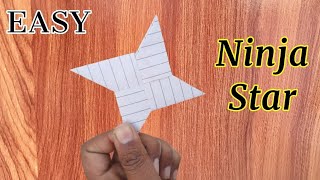 Paper Ninja Star Shuriken Tutorial  Ninja Star Kaise Banaen  Origami Ninja Star  Paper STAR 293 [upl. by Bax]