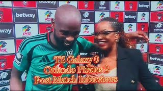 TS Galaxy 0  2 Orlando Pirates Post Match Interviews Reaction Video [upl. by Gnoht]