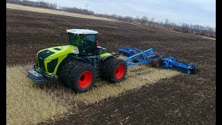 CLAAS XERION 5000 with 10m Lemken Rubin 9 [upl. by Herrmann]