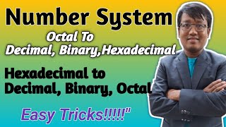 Octal to Decimal Binary Hexadecimal amp Hexadecimal to Decimal Binary Octal Conversion [upl. by Aihsak]