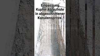 💉 Kanülenspritze als Platzhalter für Kupferrohr bei Betoninstandsetzung Weißenhofsiedlung Beton [upl. by Ecinej]