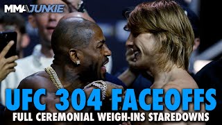 UFC 304 Full Fight Card Faceoffs GreenPimblett MokaevKape Get Heated  Ceremonial Weighins [upl. by Scarrow]