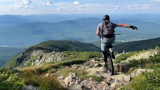 Mountain Unicycling down Mount Adams  New Hampshire [upl. by Harri36]