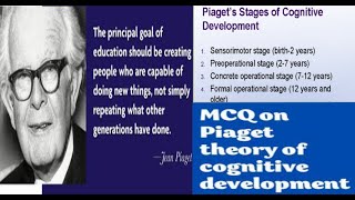 Piaget Theory of cognitive development Important MCQS [upl. by Notsud]