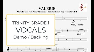 Valerie  Trinity Grade 1 Vocals  Demo amp Backing Track [upl. by Idnac]