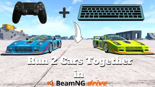 Two Cars Run Together using Keyboard and Controller  Beamngdrive  2022 [upl. by Nove545]