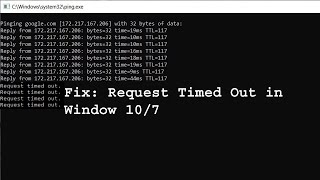 Request Timed Out how to Fix Windows 1087 [upl. by Novoj]